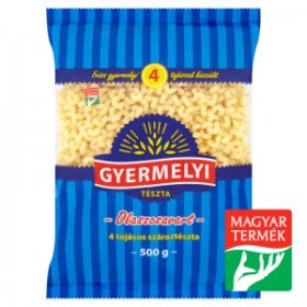 Gyermelyi 4 tojásos száraztészta 500 g olaszcsavart