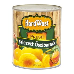 Hard West őszibarack konzerv 820 g hámozott,felezett