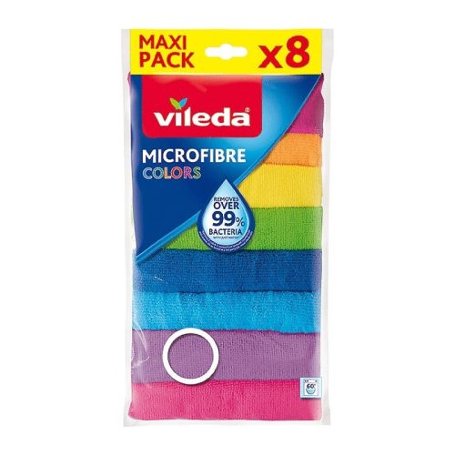 Vileda mikroszálas háztartási törlőkendő 8 db színes 