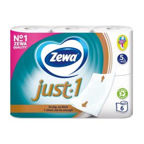 Zewa Just-1 toalettpapír 6 tekercs 5 rétegű fehér 