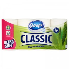 Ooops!Classic toalett papír 8 tekercs 3 rétegű aloe vera