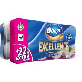   Ooops! Excellence toalettpapír 16 tekercs 3 rétegű sensitive 