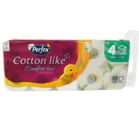   Perfex Cotton Like toalettpapír 3 rétegű 10 tekercs 200 lap 