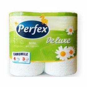 Perfex Deluxe WC papír 3 rétegű 4 tekercs tekercs kamilla