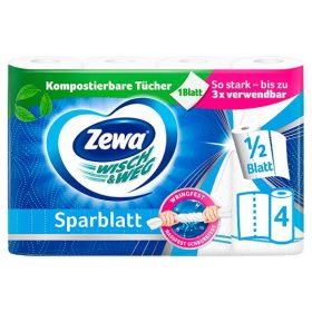   Zewa Wisch& Weg Sparblatt háztartási papírtörlő 4 tekercs 2 rétegű 4*74 lap