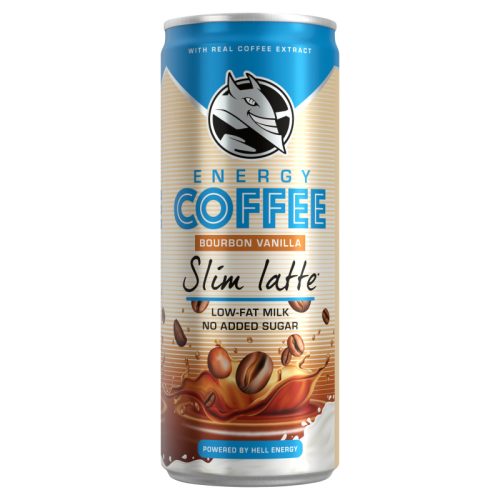 Hell Energy Coffee SIM Latte UHT kávés tejital 250 ml bourbon vanília